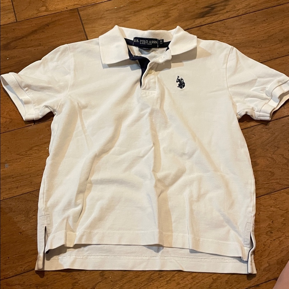 U.S. Polo Assn. White Polo Shirt with Navy Logo